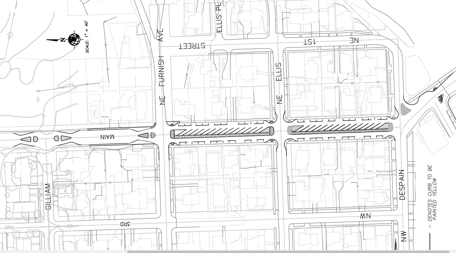 2004 design map of North Main Street