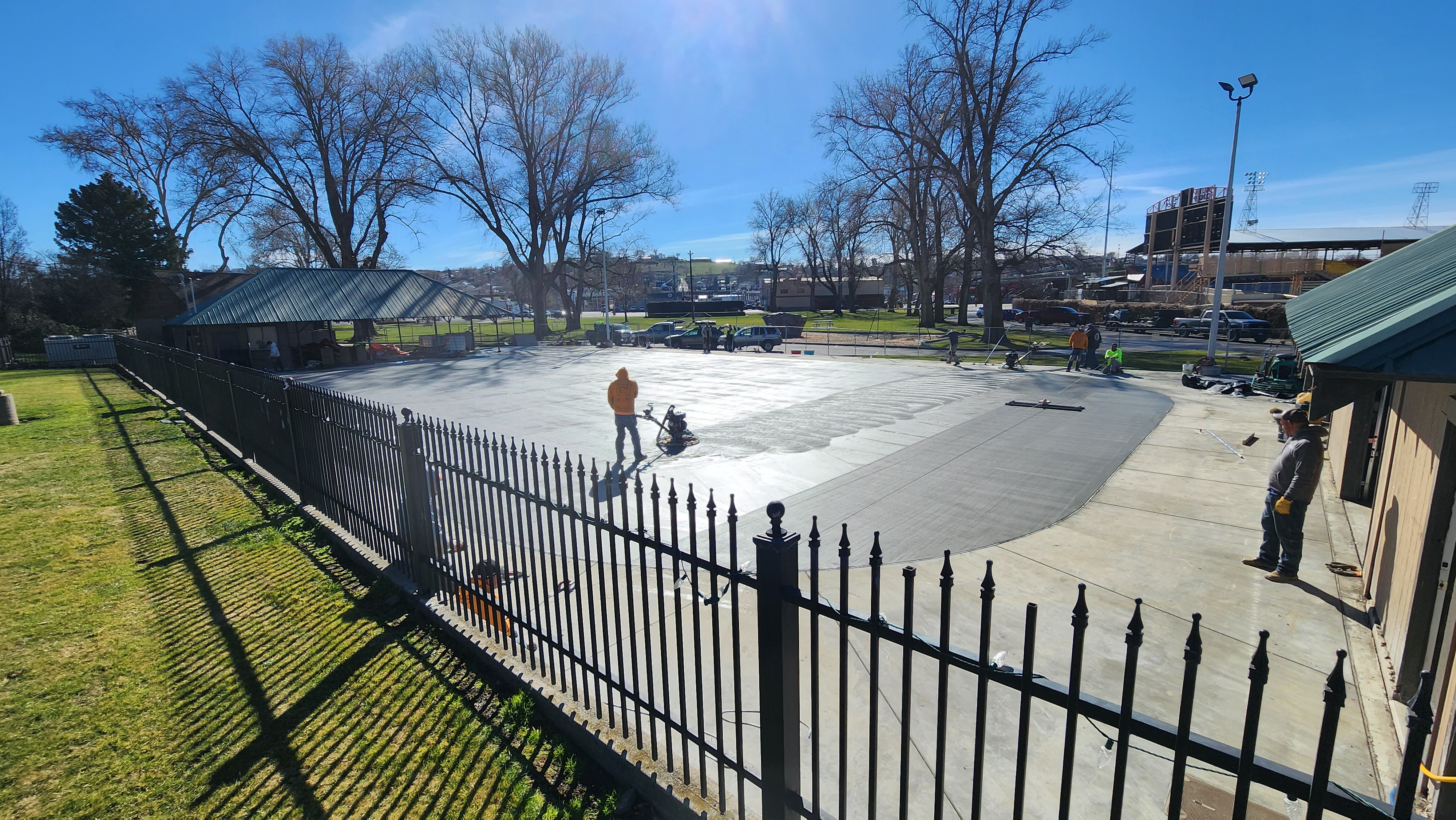 Concrete poured on Feb. 27
