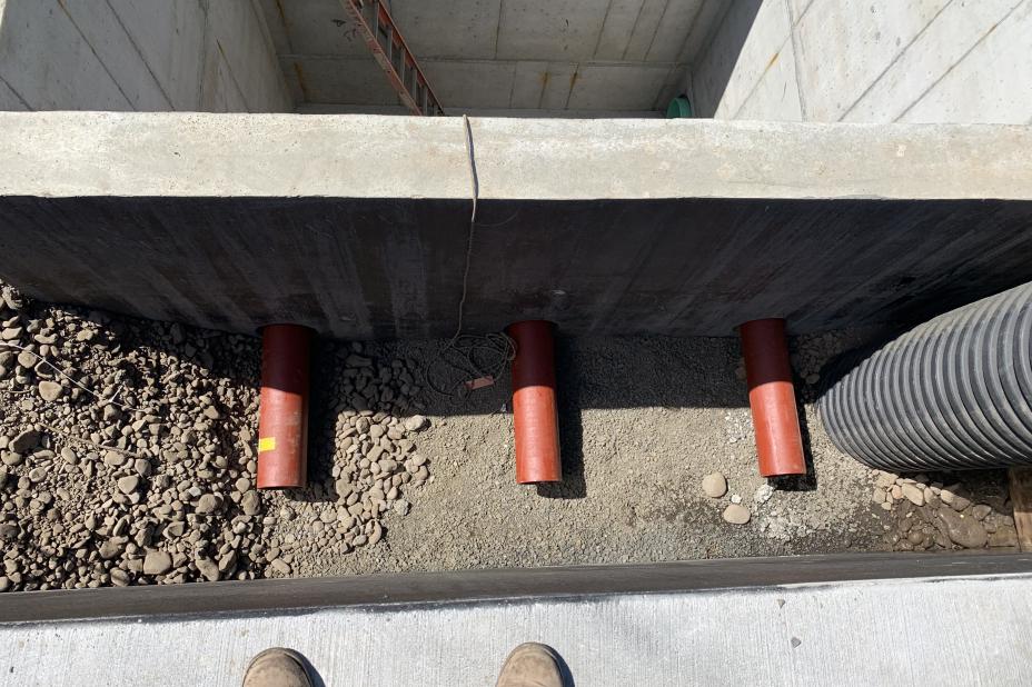 Photo looking into excavation for 28th Street Lift Station