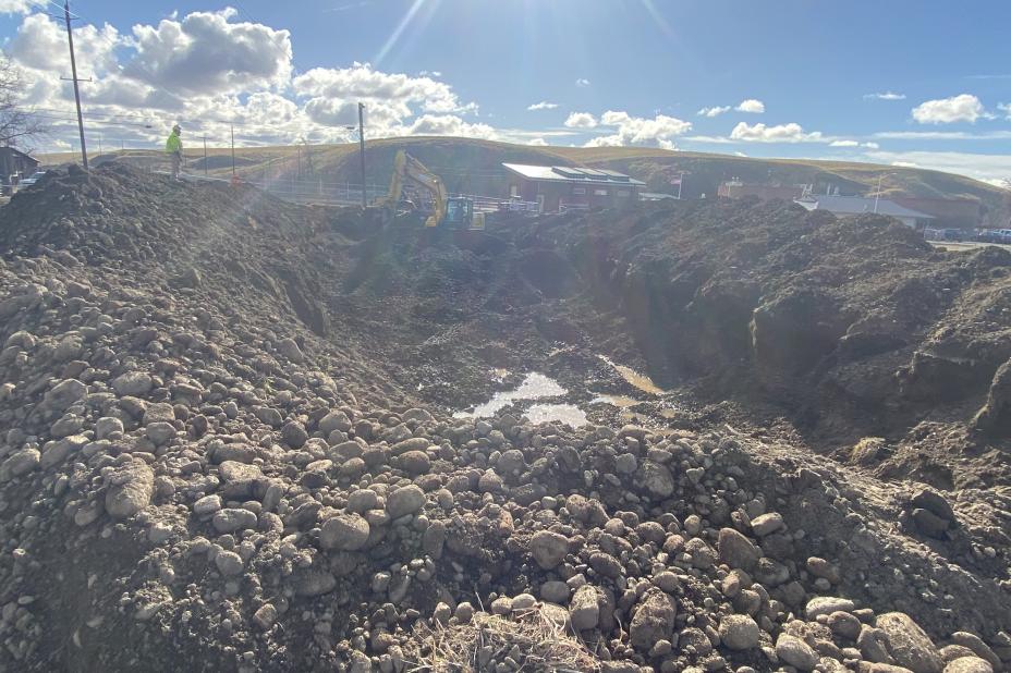 drilling pit for well 11b