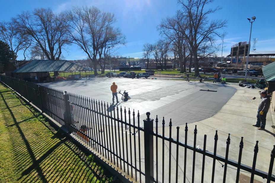 Concrete poured on Feb. 27