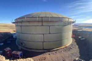 Roof added on reservoir