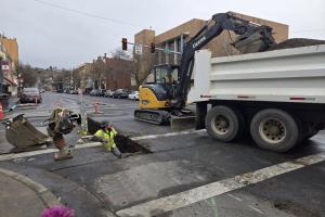 Main Street Water Main work 3.12.25