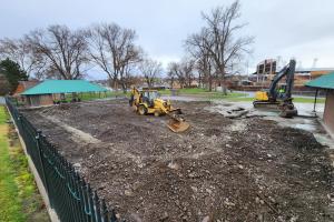 Demolition of the old rink